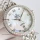 AAA Copy Omega De Ville Pearl Shell Diamond Bezel Silver Stainless Steel Women's Watch (3)_th.jpg